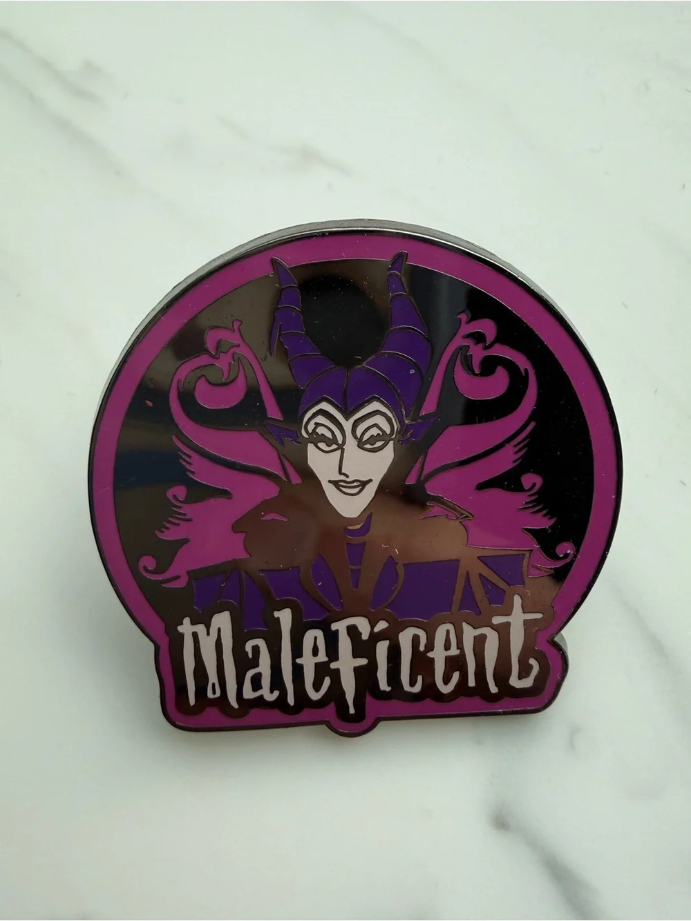Disney Maleficent Movie Club Pin Purple Black Villain Collectible